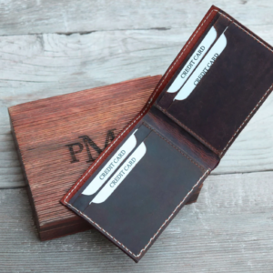 Engraved Leather Wallet Insert